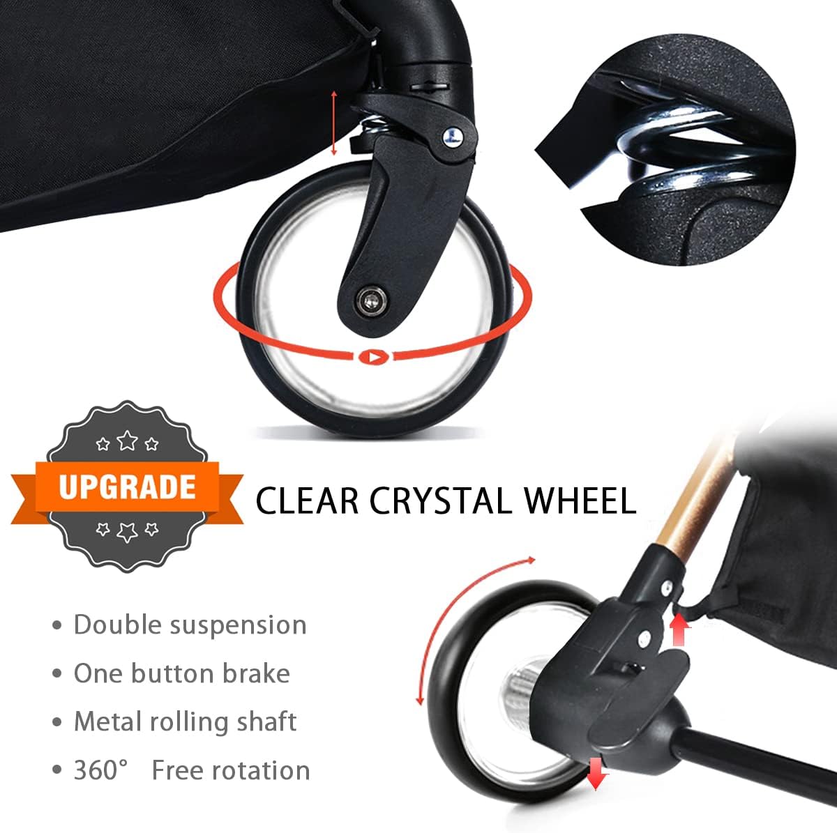 SONARIN Lightweight Travel Stroller – Compact, one-Hand Fold, 5-Point Harness, Smooth Wheels, Airplane-Ready