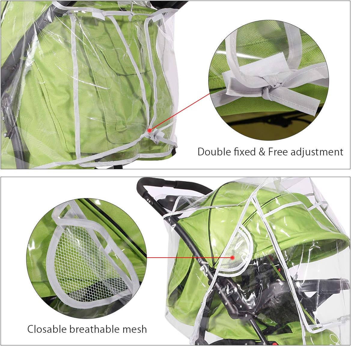 SONARIN Universal Stroller Rain Cover – Waterproof, Portable Weather Shield for Pushchairs, Prams, Buggies & All SONARIN Models